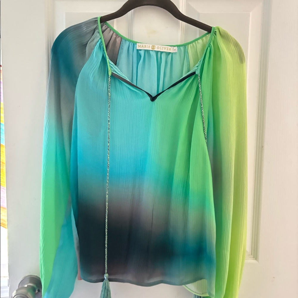 Marie Oliver 100% Silk Blouse